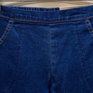 NWT White Stag Stretch Pull OnDenim Jeans, Brand New Old Stock L (12-14) Petite